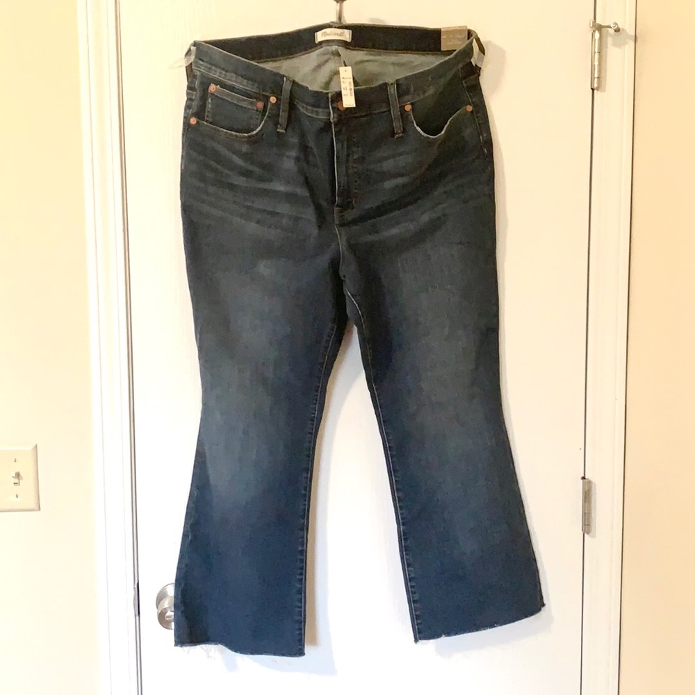 NWT Madewell Cali Demi-Boot Jeans Raw Hem Edition